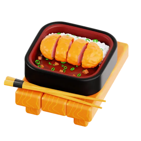 Chicken Katsu Teriyaki  3D Icon