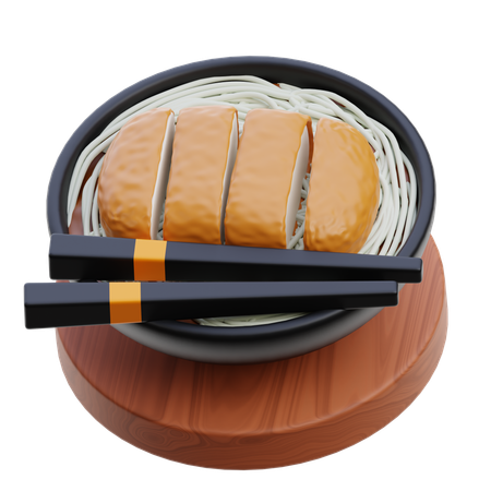 Chicken Katsu Udon  3D Icon