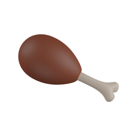 Chicken leg  3D Icon