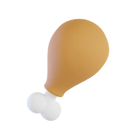 Chicken Leg  3D Icon