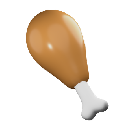 Chicken Leg  3D Illustration