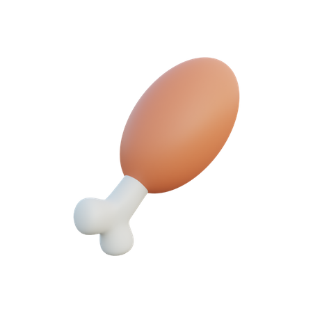 Chicken Leg  3D Illustration