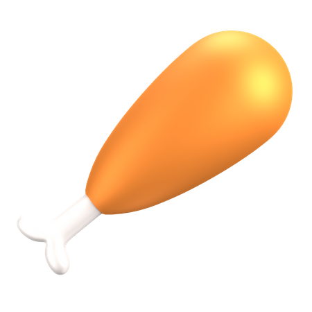 Chicken Leg 3D Illustration