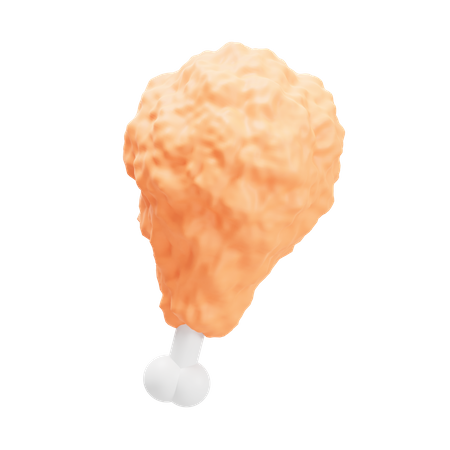 Chicken Leg Piece  3D Icon