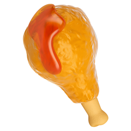 Chicken Leg Piece  3D Icon