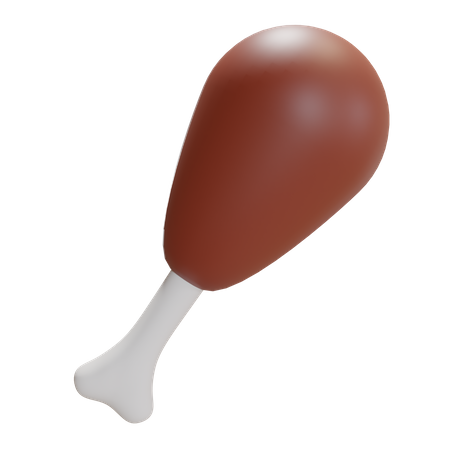 Chicken Lollipop  3D Illustration