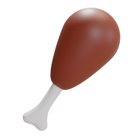 Chicken Lollipop 3D Illustration