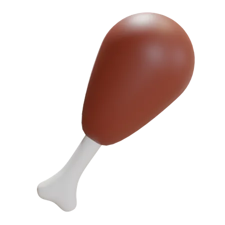 Chicken Lollipop  3D Illustration