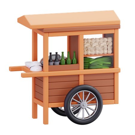 Chicken Noodle Stall  3D Icon