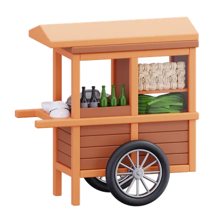 Chicken Noodle Stall  3D Icon