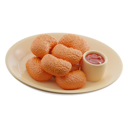 Chicken Nugget  3D Icon