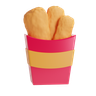 chicken nugget 3d logo
