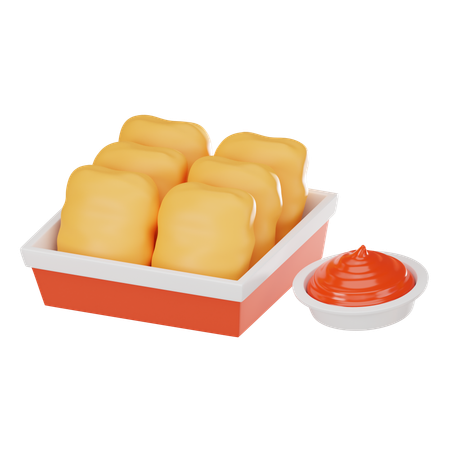 Chicken Nuggets  3D Icon