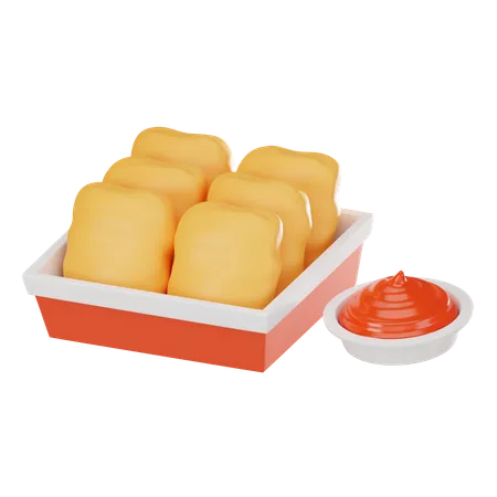 Chicken Nuggets  3D Icon