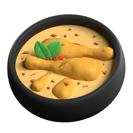 Chicken Opor  3D Icon