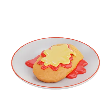 Chicken Parmigiana  3D Icon