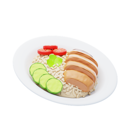 Chicken Rice  3D Icon