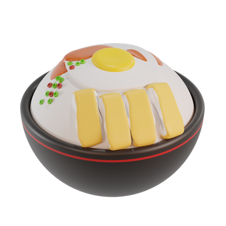 Chicken Rice Bowl  3D Icon