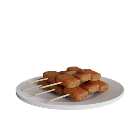 Chicken Satay  3D Icon