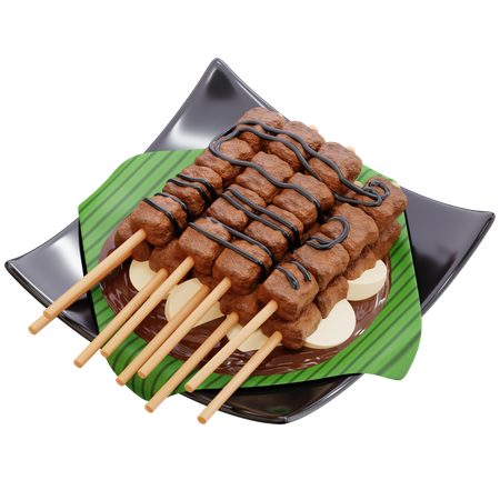 Chicken satay  3D Icon