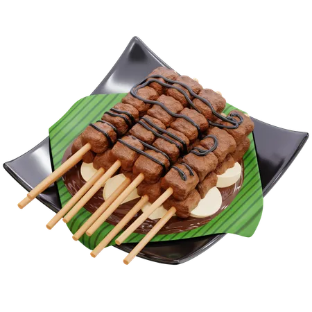 Chicken satay  3D Icon