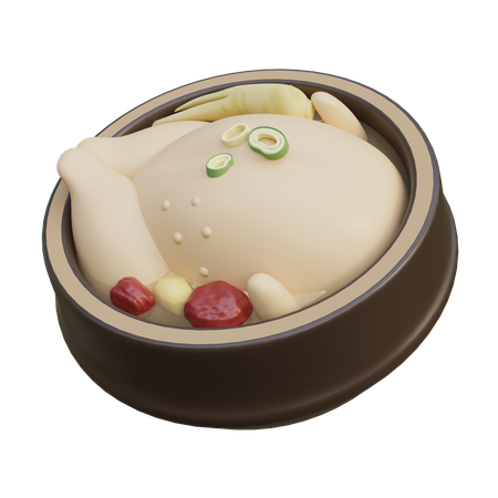 Chicken soup bowl  3D Icon