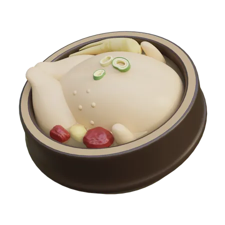 Chicken soup bowl  3D Icon