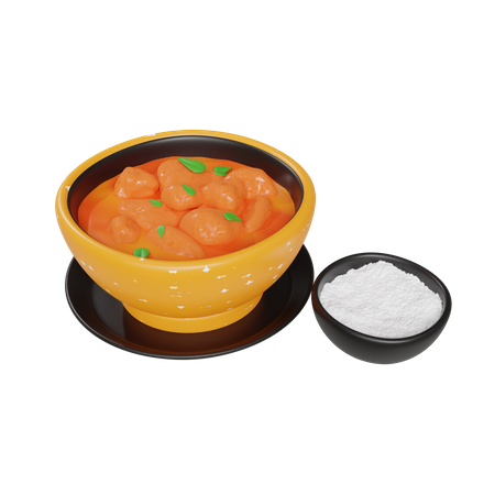 Chicken Tikka Masala  3D Icon