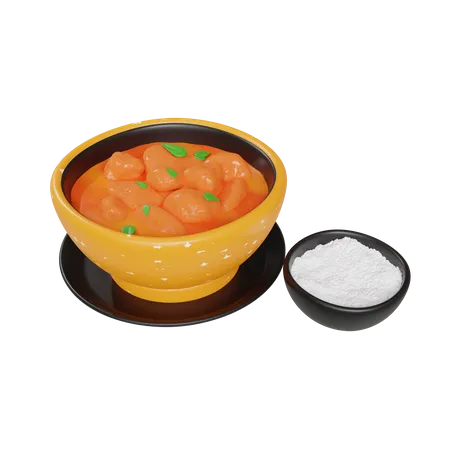 Chicken Tikka Masala  3D Icon