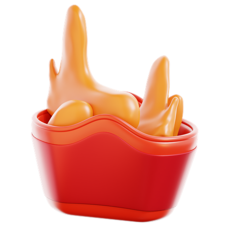 Chicken Wing  3D Icon