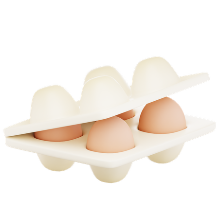 Chickens Egg in a Basket  3D Icon