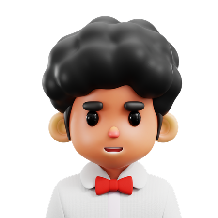 Chico afro  3D Icon