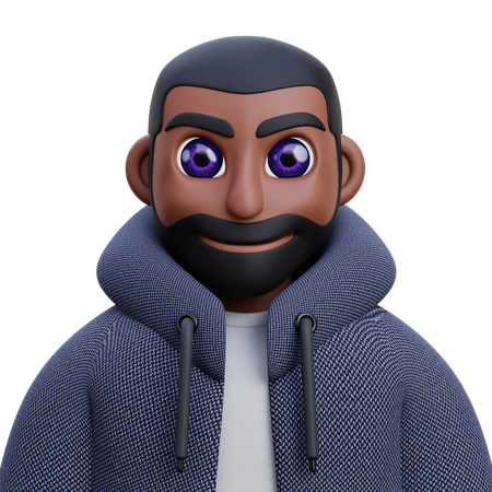 Chico con chaqueta gris  3D Icon