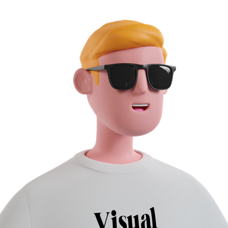 Chico con gafas  3D Icon
