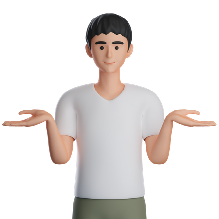 Chico confundido  3D Icon