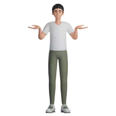 Chico confundido  3D Illustration