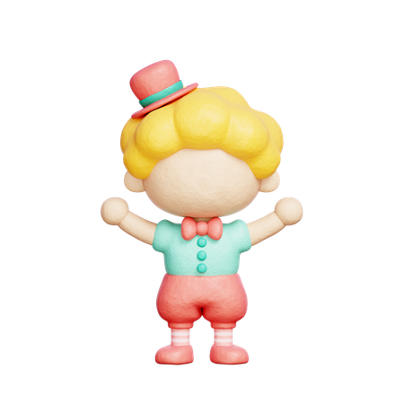 Chico de circo  3D Icon