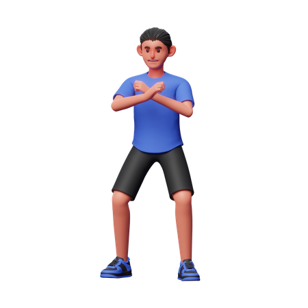 Chico diciendo no  3D Icon