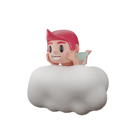 Chico en Cupido encantador  3D Illustration