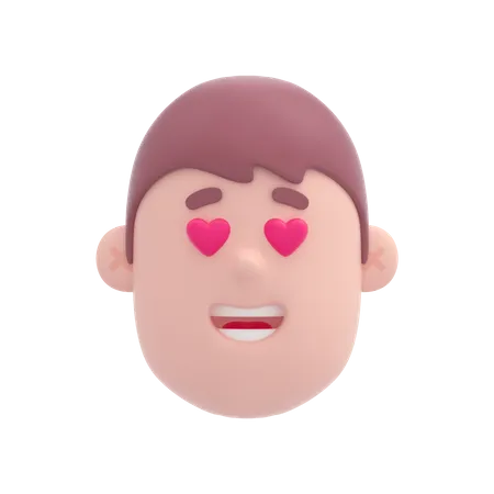 Chico enamorado  3D Emoji