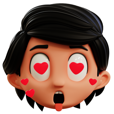 Chico enamorado emoji  3D Icon