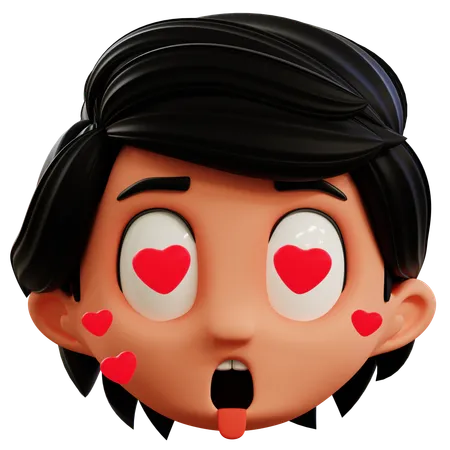 Chico enamorado emoji  3D Icon