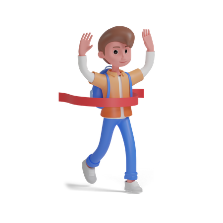 Chico ganador  3D Icon
