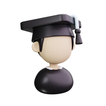 Chico graduado  3D Icon