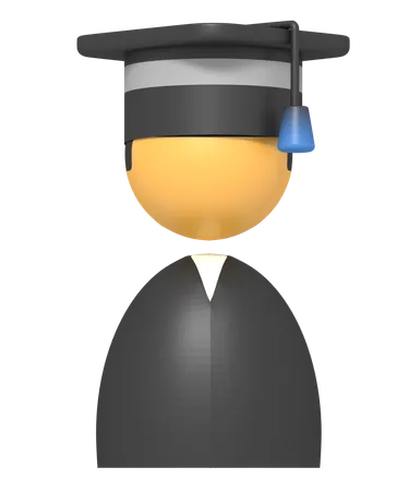 Chico graduado  3D Icon