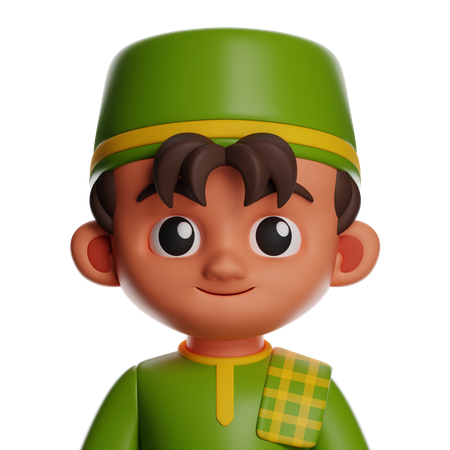 Chico islámico  3D Icon