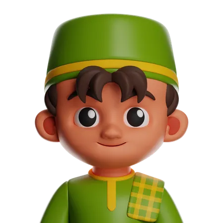 Chico islámico  3D Icon