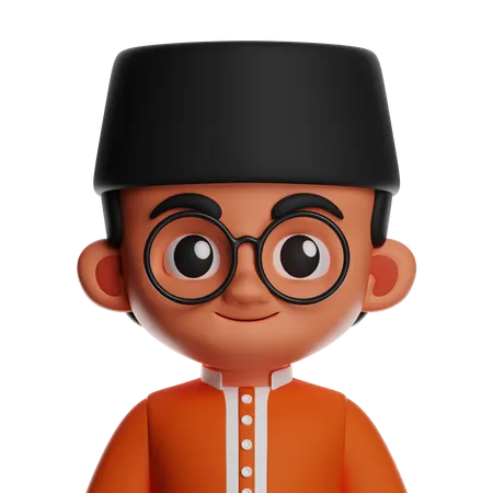 Chico islámico  3D Icon