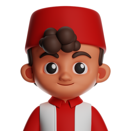 Chico islámico  3D Icon