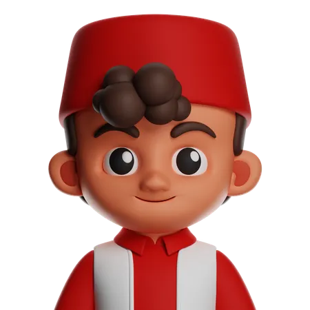 Chico islámico  3D Icon